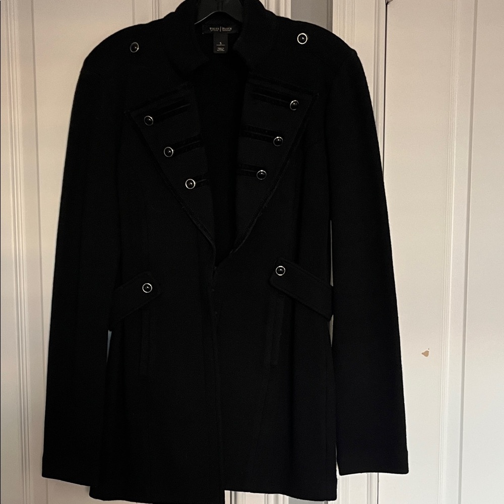 White House Black Market Black Buttoned Jacket